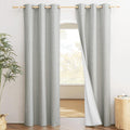 NICETOWN Grey Noise and Lights Block Out Curtains 34in x 90in - 2
