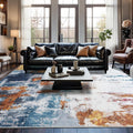 Area Rug 5x7 Washable Modern Abstract Rug - Soft, Non-Slip Comfort
