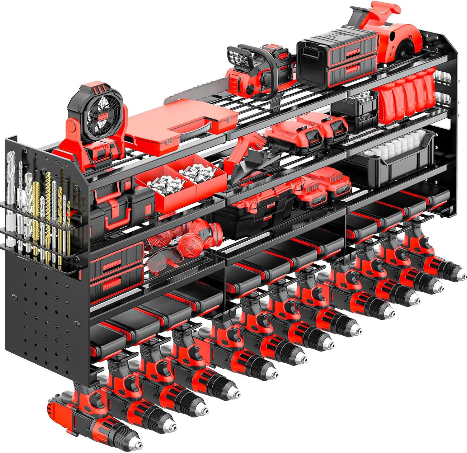 Large Power Tool Organizer Wall Mount for Efficient Storage
