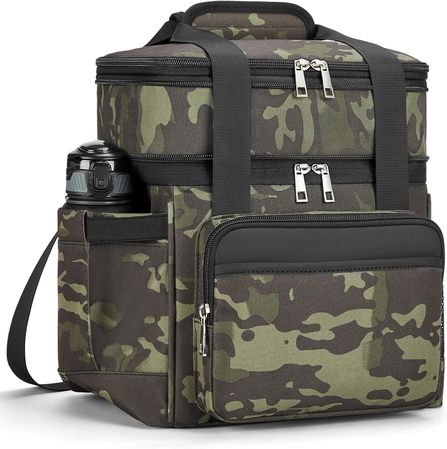 Insulated Lunch Bag for Men & Women - Double Deck Cooler Tote
