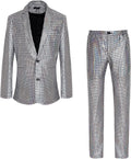 Men's 70s Disco Outfit Rainbow Suit by CARUHIF for Parties