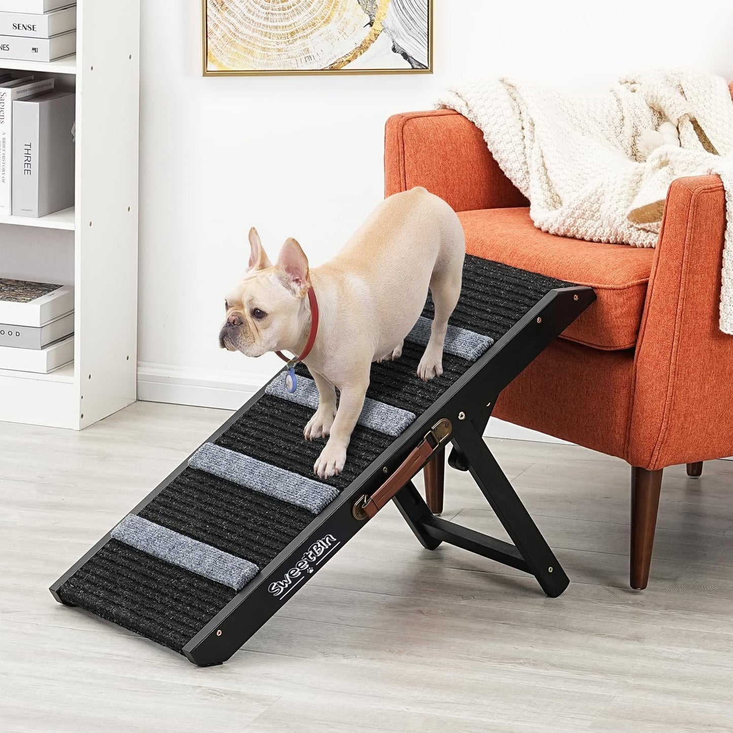 18 Inch Tall Adjustable Pet Ramp for Small Dogs and Cats