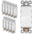 Matte White Minimalist Decorator Wall Switch - Frameless Paddle 10