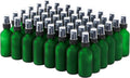 2 oz Glass Spray Bottles Green-Frosted - Reusable Fine Mist for Travel