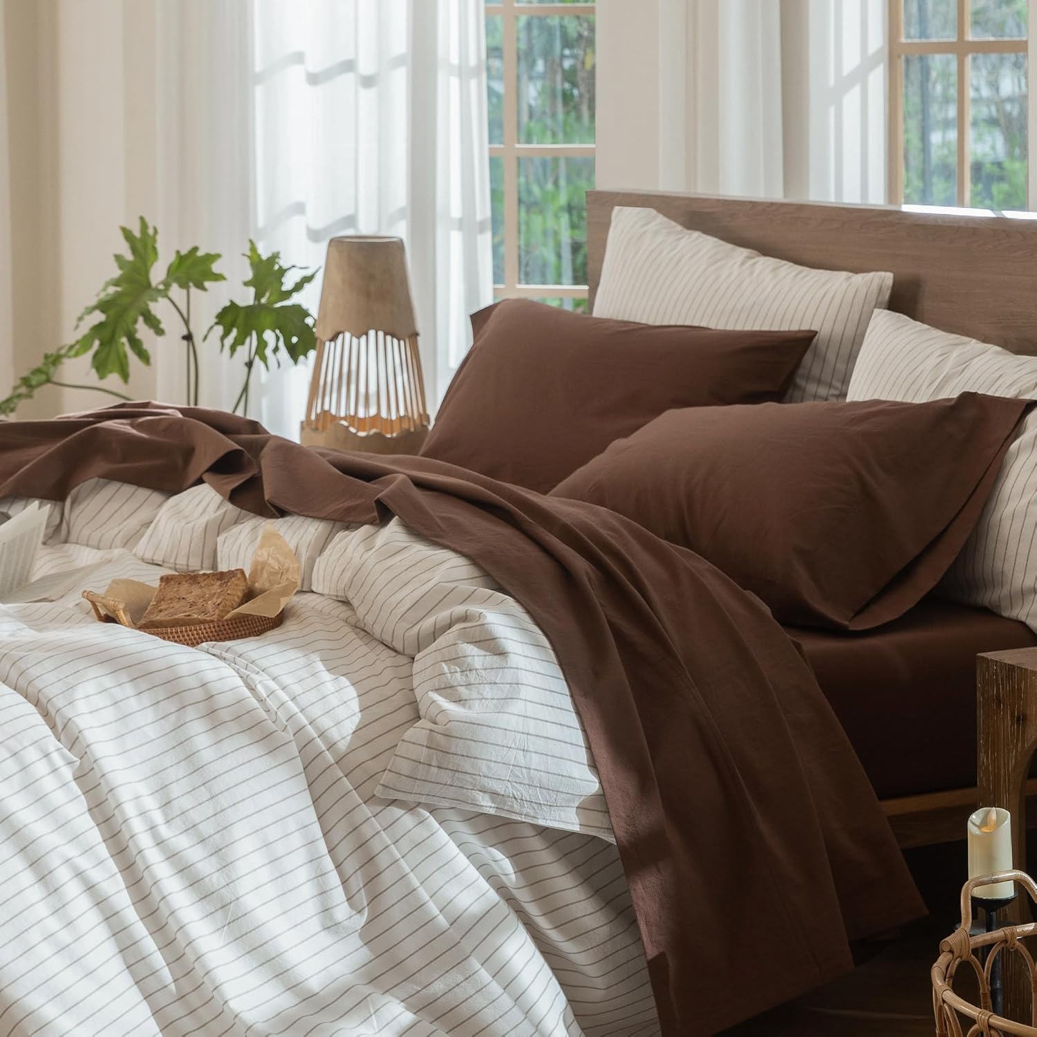 MooMee Bedding Sheet Set in Cocoa Brown for Ultimate Comfort