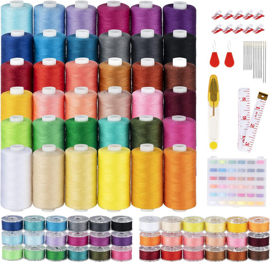 700Yds Sewing Thread Set - 36Colors Polyester Thread Spools