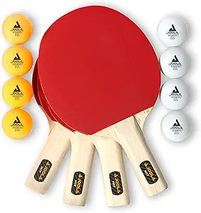 JOOLA Ping Pong Paddle Set with Balls & Carrying Case for Fun