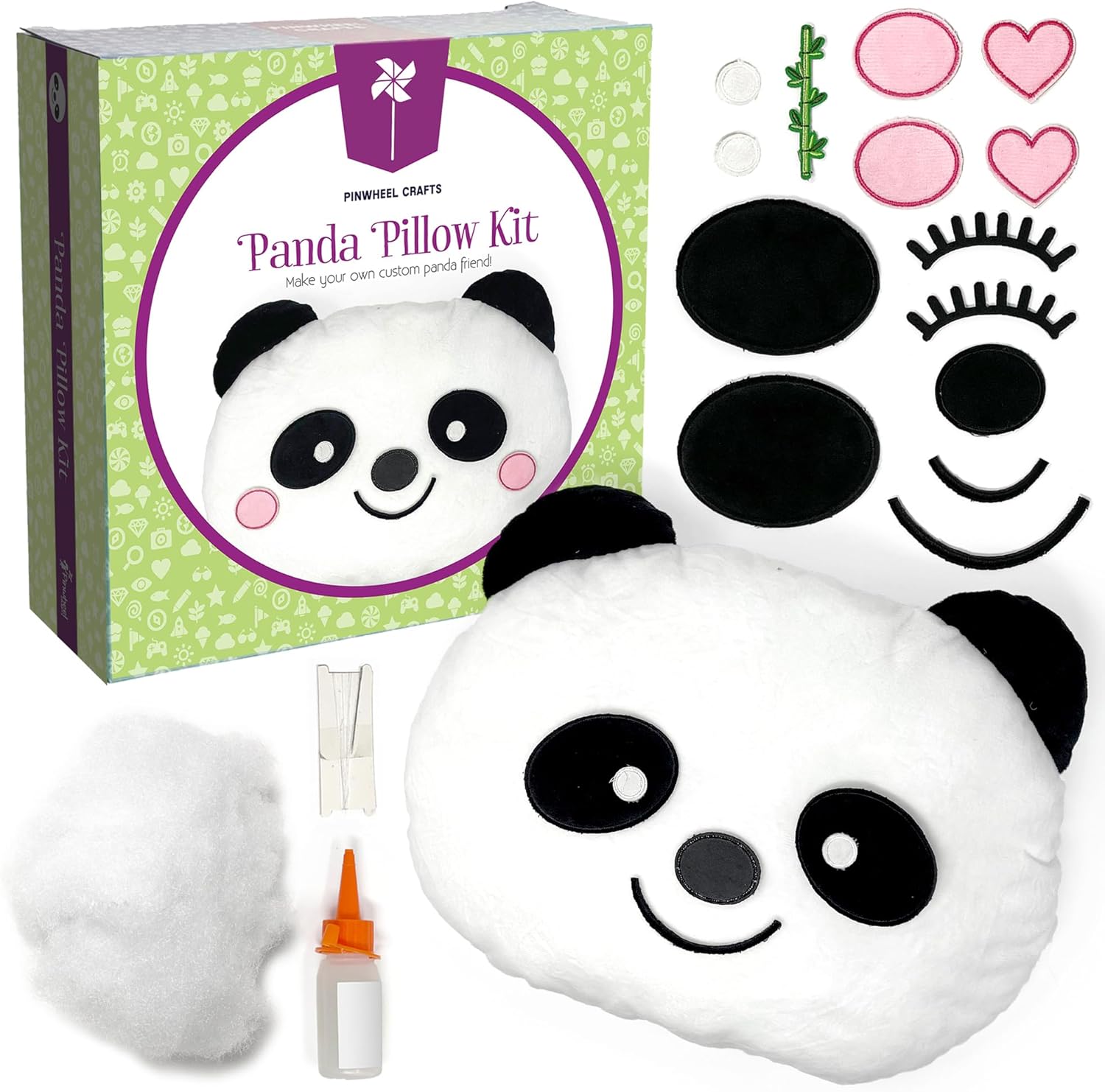 Beginner Sewing Kit for Kids - Easy DIY Panda Pillow Craft