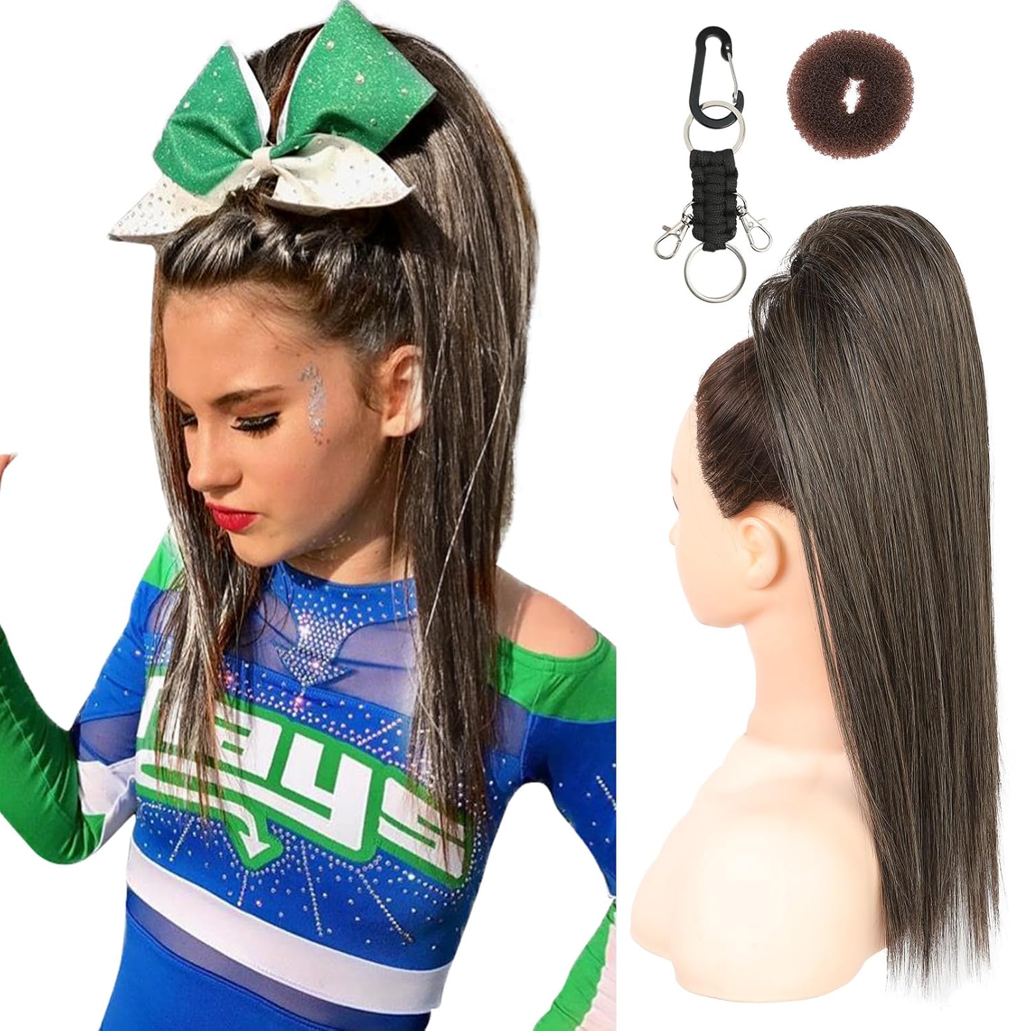 SEIKEA 16in Espresso Straight Cheer Ponytail Hair Piece Review