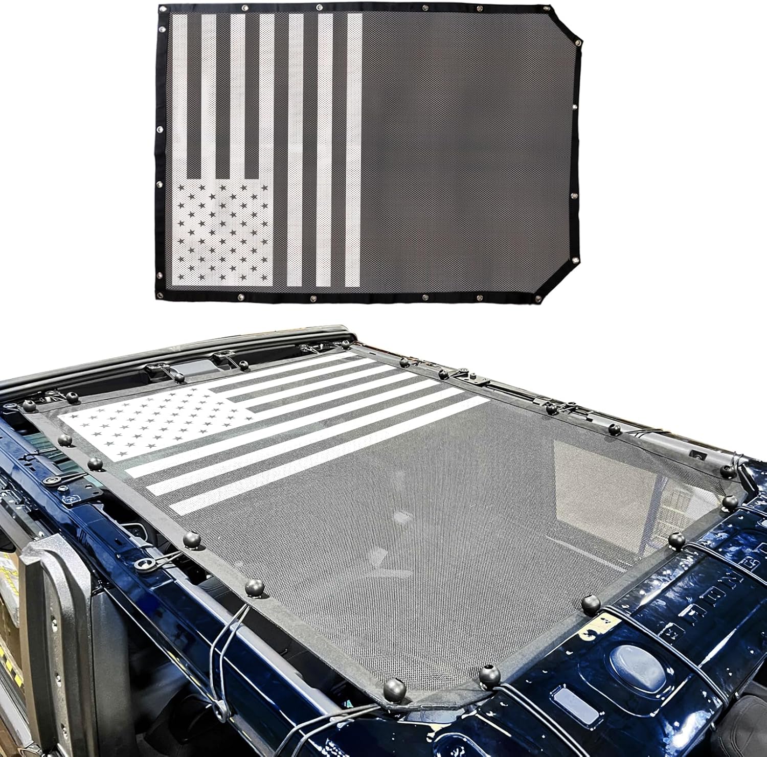 2 Door Sunshade for Ford Bronco - UV Resistant Bimini Top Cover