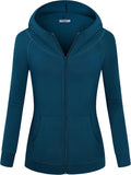 Hibelle Women's Full-Zip Fleece Lined Hoodie Sports Sweatshirt - Cozy