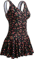 MiYang Women's Plus-Size Flower Print Shaping Swim Dress - Tummy