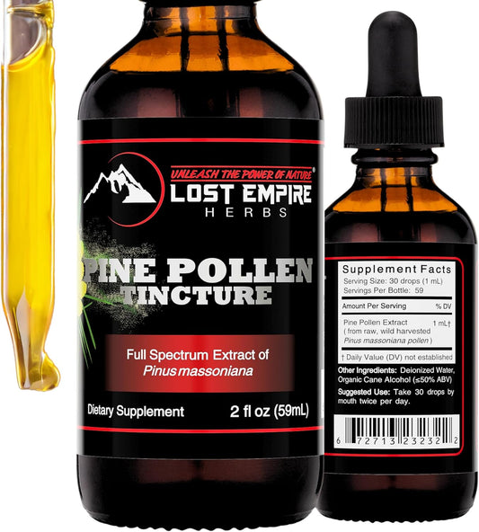 Pine Pollen Tincture for Testosterone Support and Energy Boost