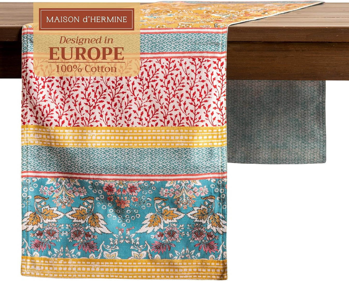 Maison d' Hermine Table Runner 100% Cotton for Elegant Dining