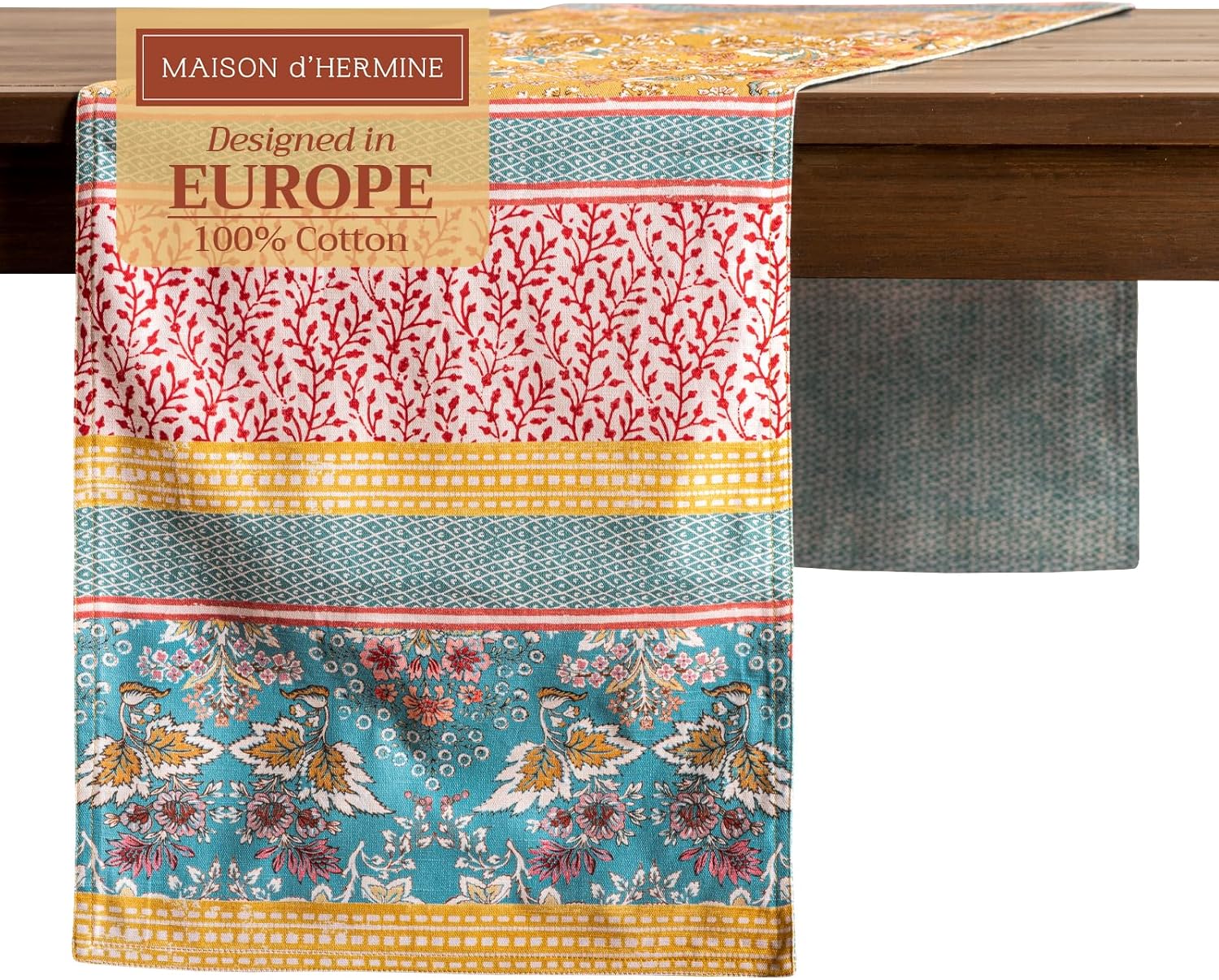 Maison d' Hermine Table Runner 100% Cotton for Elegant Dining