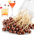 Bamboo Football Cocktail Picks - Score Big Flavor!