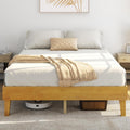 Queen Wood Platform Bed Frame Natural Finish - Quiet Support
