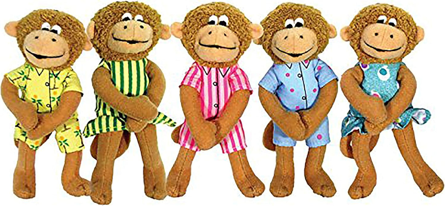 Five Little Monkeys Finger Puppet Playset for Kids Fun