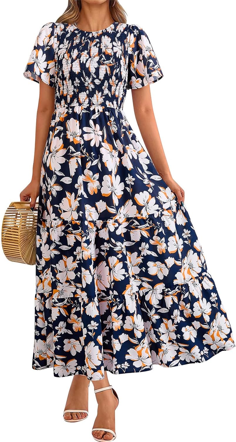 PRETTYGARDEN Women's Floral Maxi Dress for Summer 2025 Style