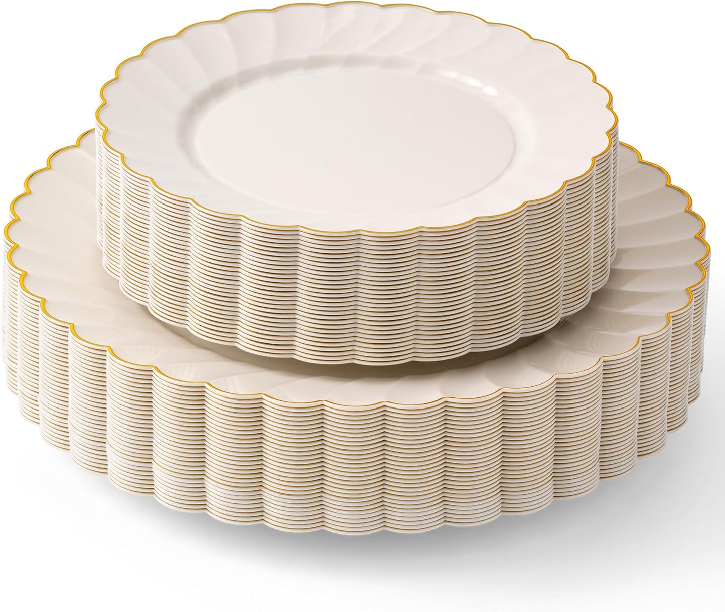 Party Perfect: Madee Premium Ivory Gold Trim Plates
