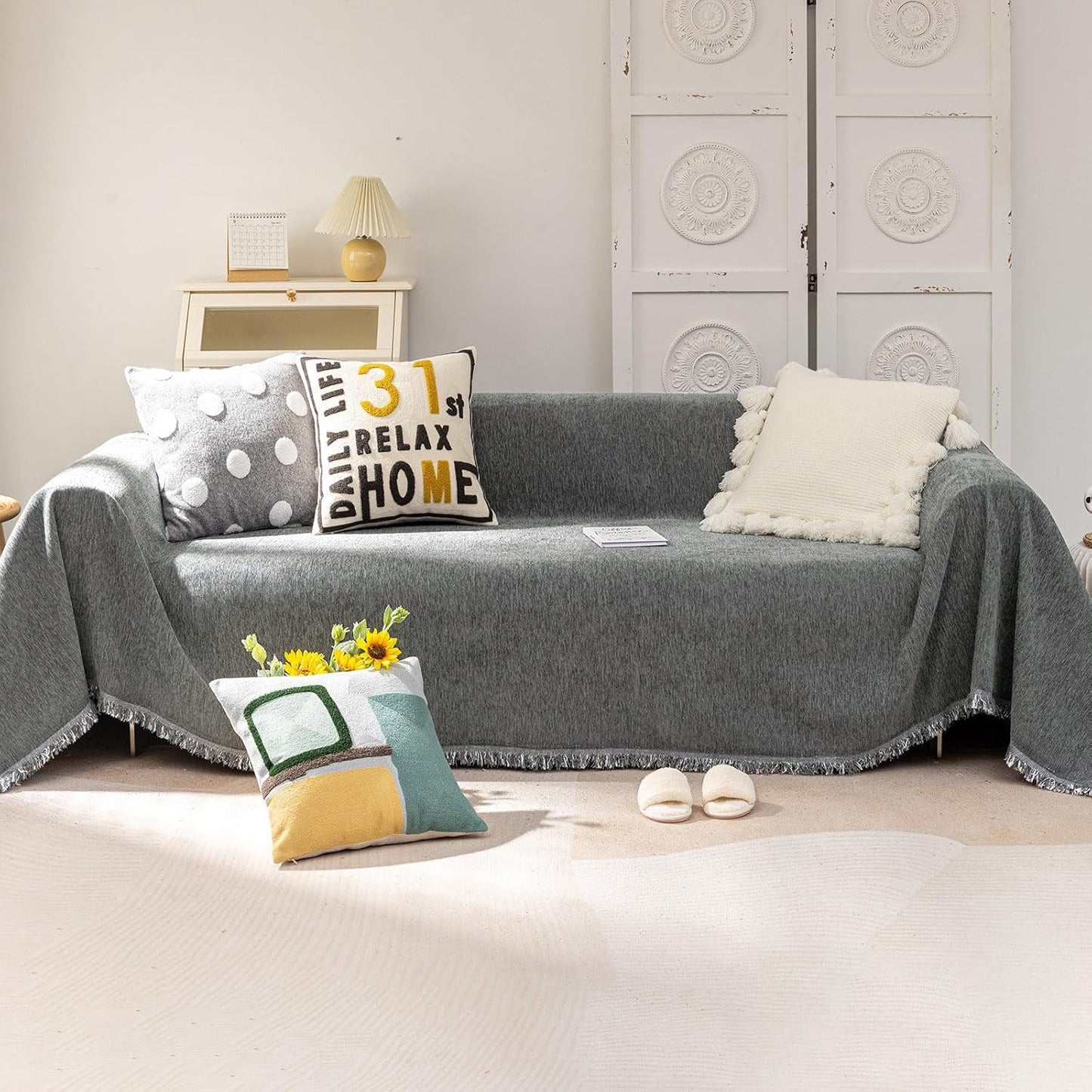 VClife Couch Covers for Sofa, Stylish Non Slip Protector