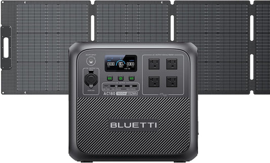 BLUETTI AC180 Solar Generator: 1152Wh Power Station for Off-grid Adventures