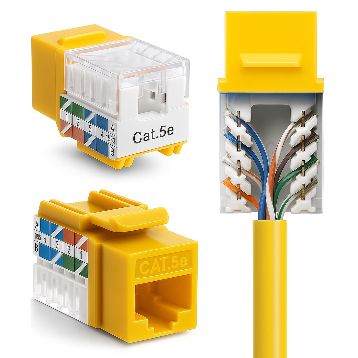 SATMAXIMUM Cat5e Keystone Ethernet Wall Jack for Easy Setup