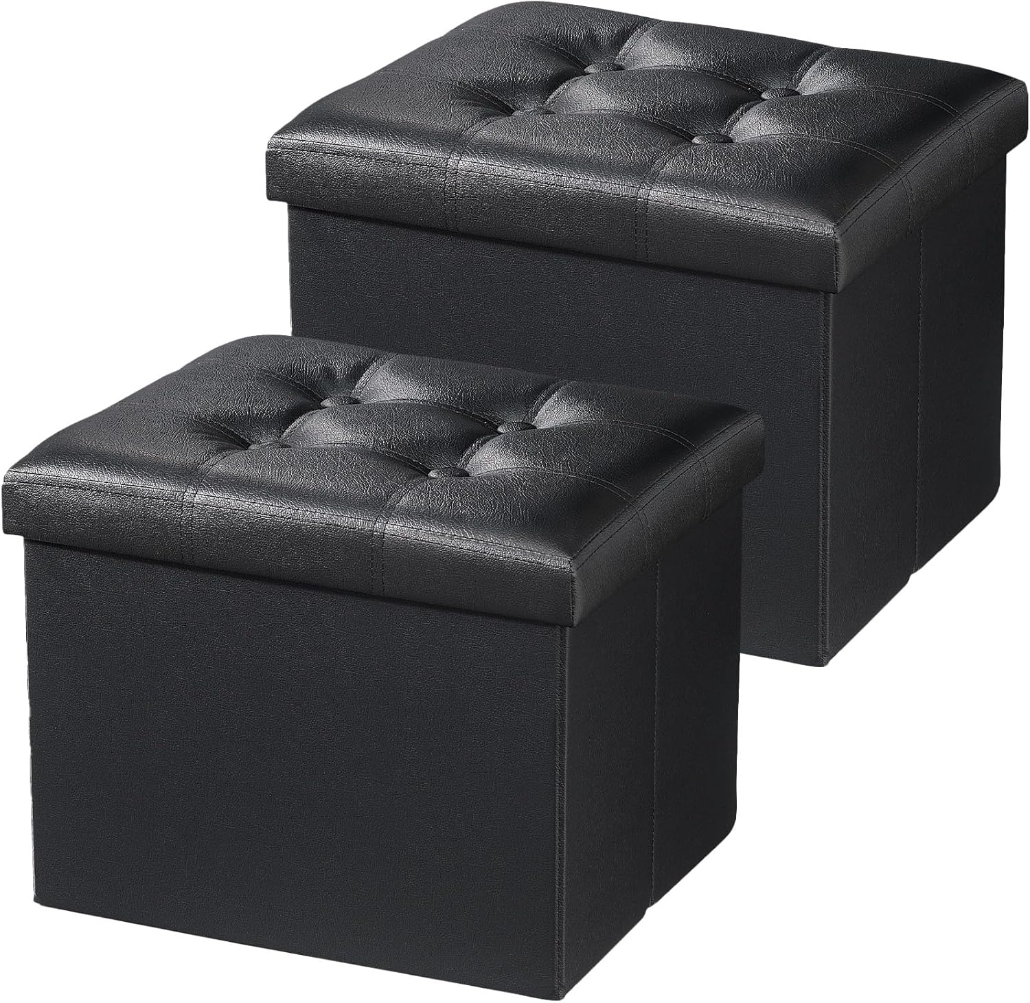 AmasSmile Storage Ottoman Foot Rest Stool for Comfort and Style