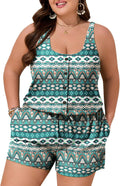 Plus Size Swim Romper One Piece Swimsuit for Women - Modest Fit