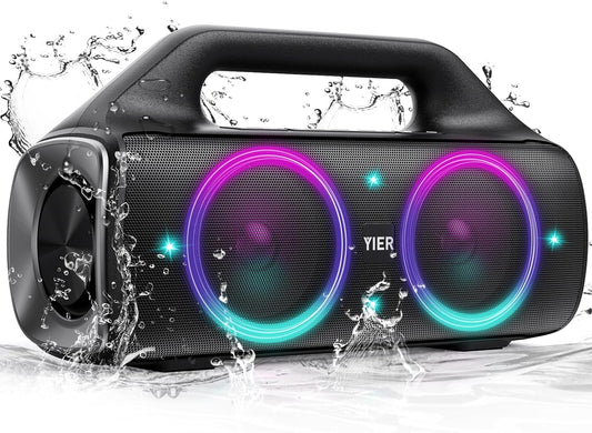 YIER 80W Wireless Speaker: Deep Bass, IP67 Waterproof