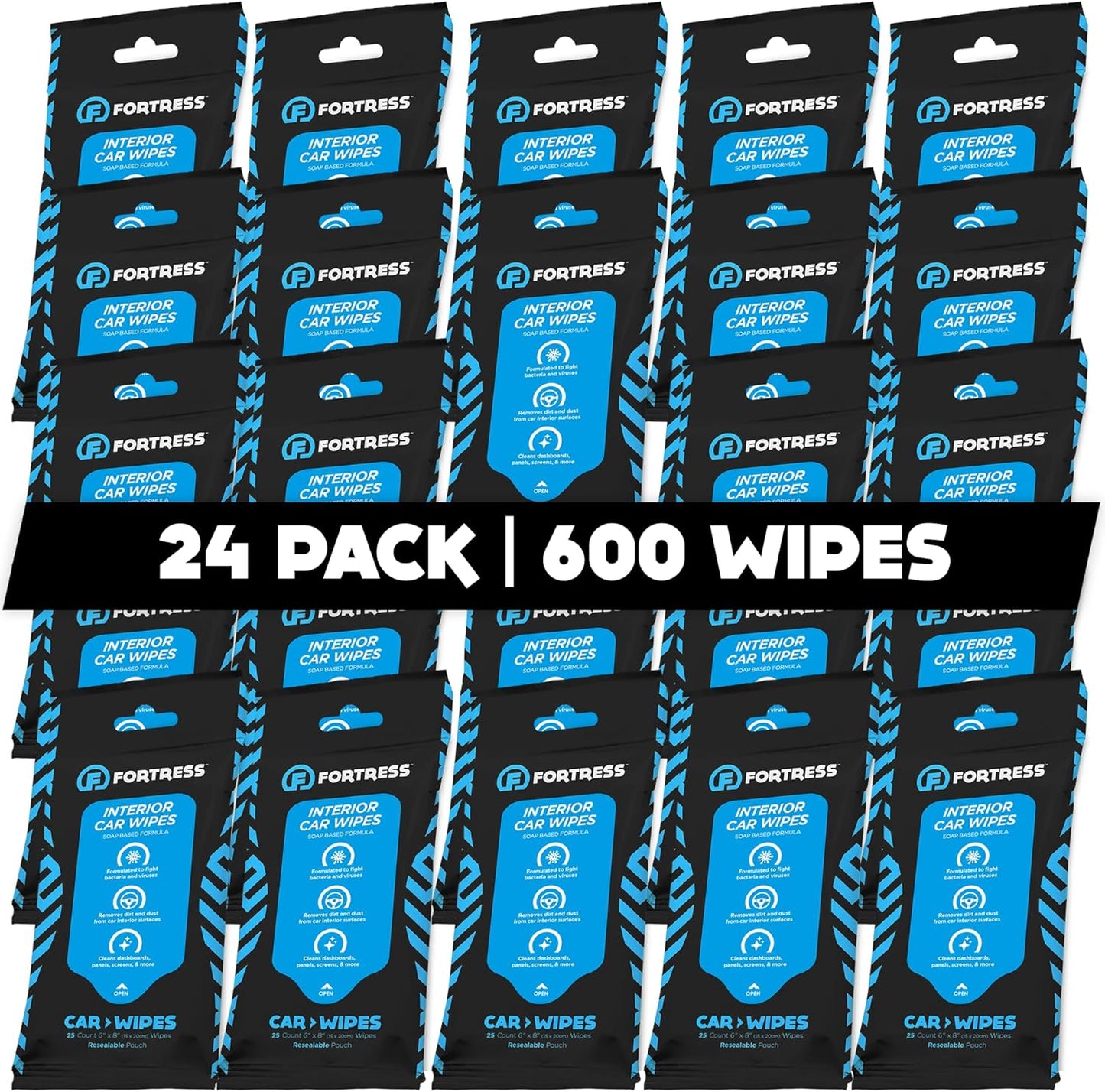 Fortress Car Interior Wipes for Effective Cleaning on-the-Go