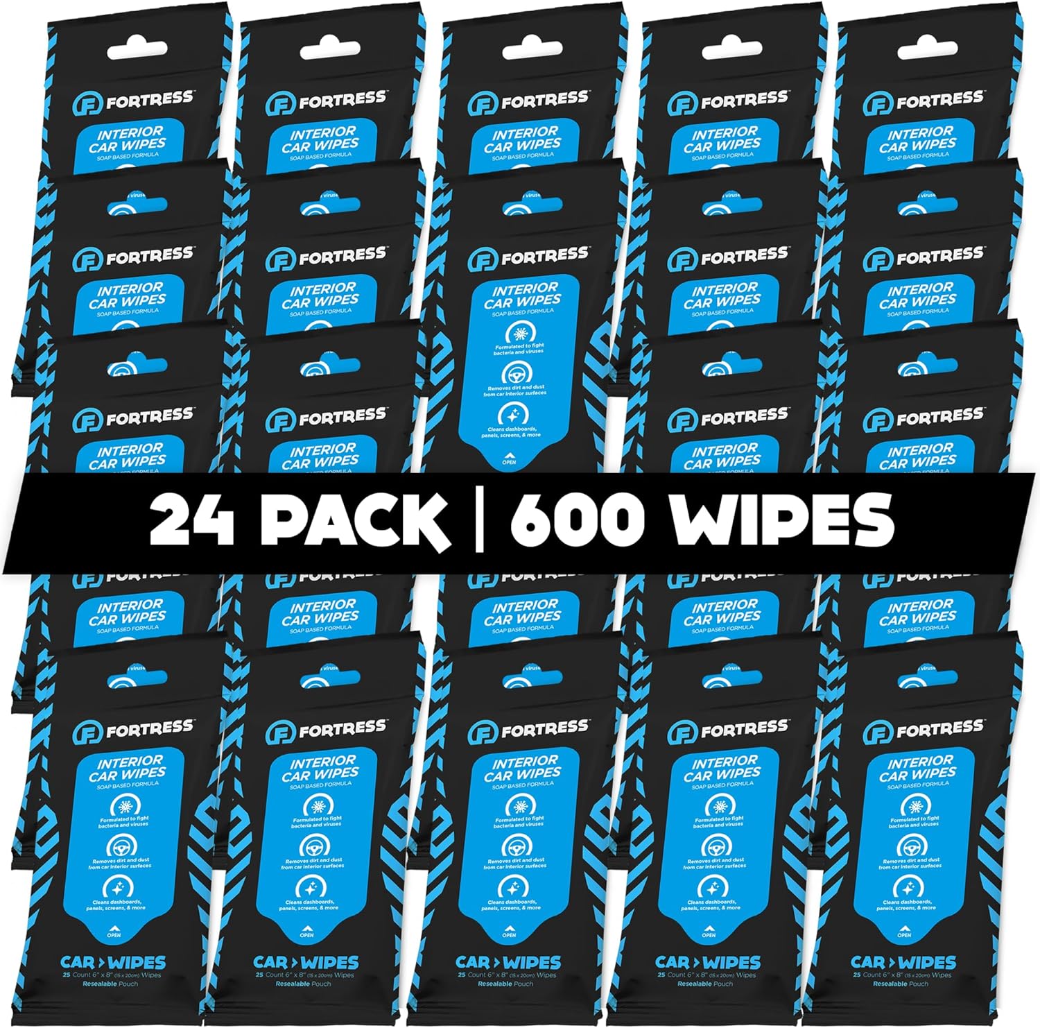 Fortress Car Interior Wipes for Effective Cleaning on-the-Go