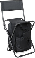 Folding Ice Fishing Chair with Cooler and Backrest - Portable 225 lb