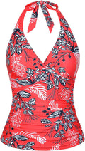 Hilor Underwire Tankini Top Ruched Tummy Control - Flattering Support