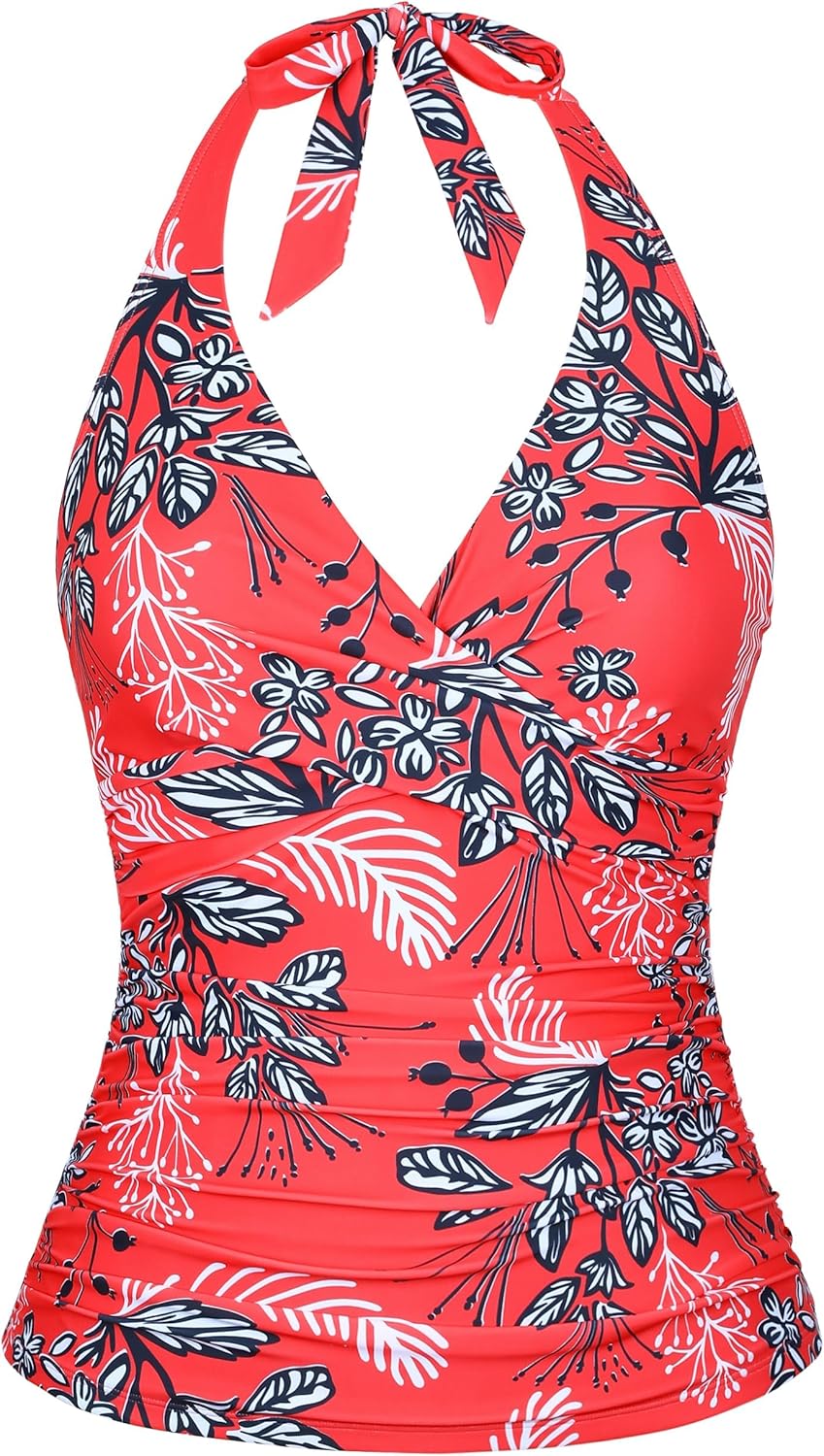 Hilor Women's Underwire Tankini Tops for Stylish Swimwear