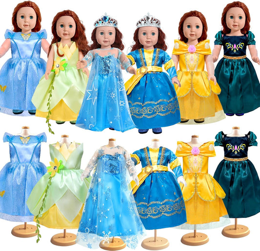 18 Inch Doll Clothes Accessories Set for Princess Dress Up Fun