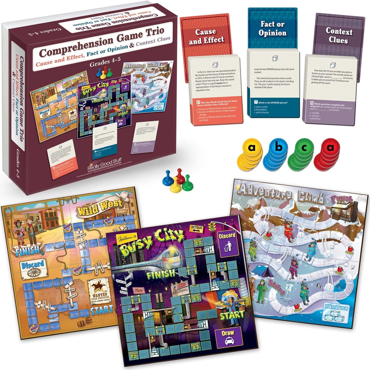 Comprehension Board Game Trio for Grades 4-5: Engage & Learn