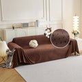 MYSKY HOME Sofa Covers 91 x 118 in - Durable Non Slip Chocolate