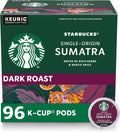Starbucks K-Cup Sumatra Dark Roast Coffee Pods, 96-Count