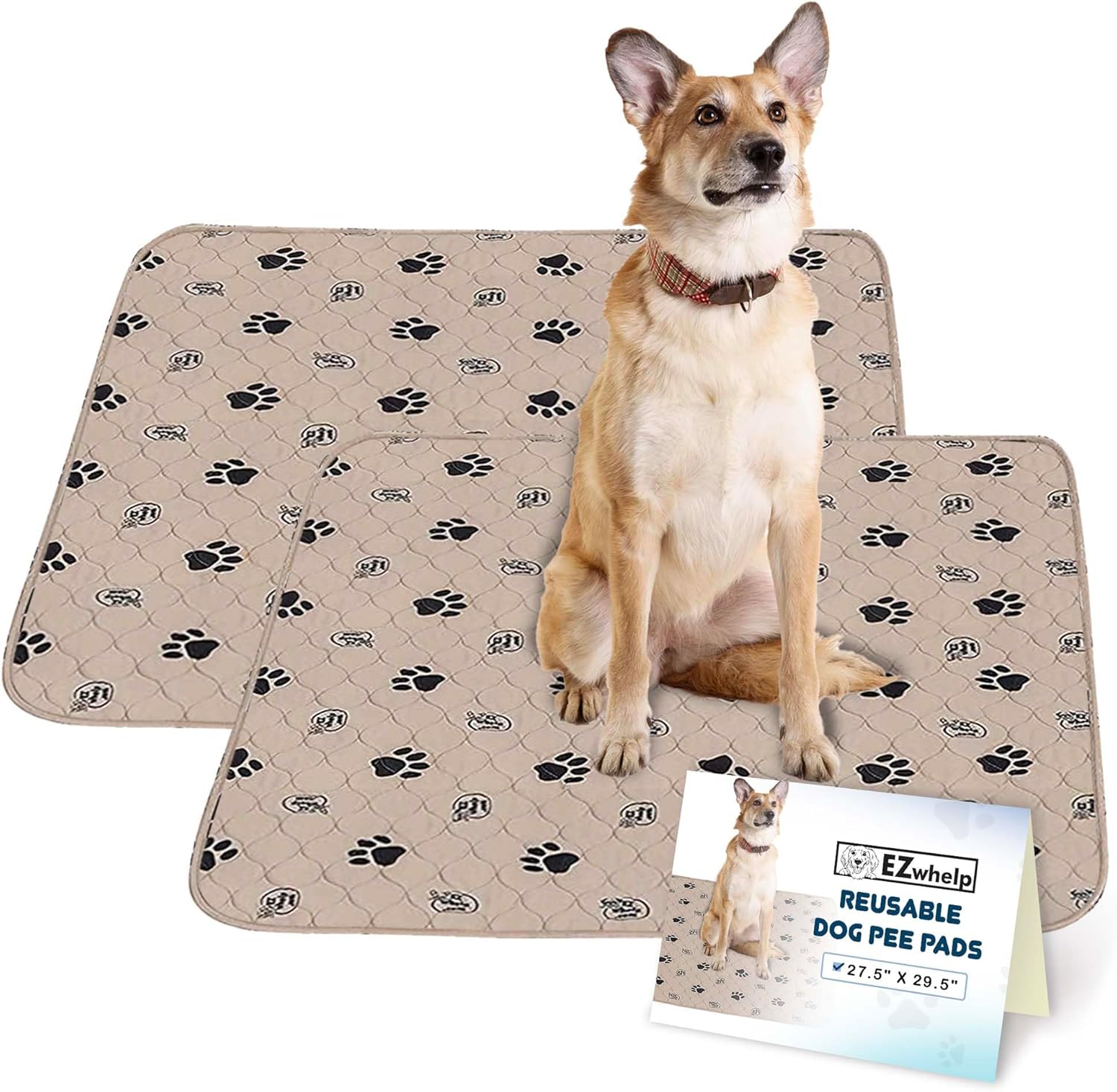 Reusable Waterproof Puppy Pads by EZwhelp - 2 Pack
