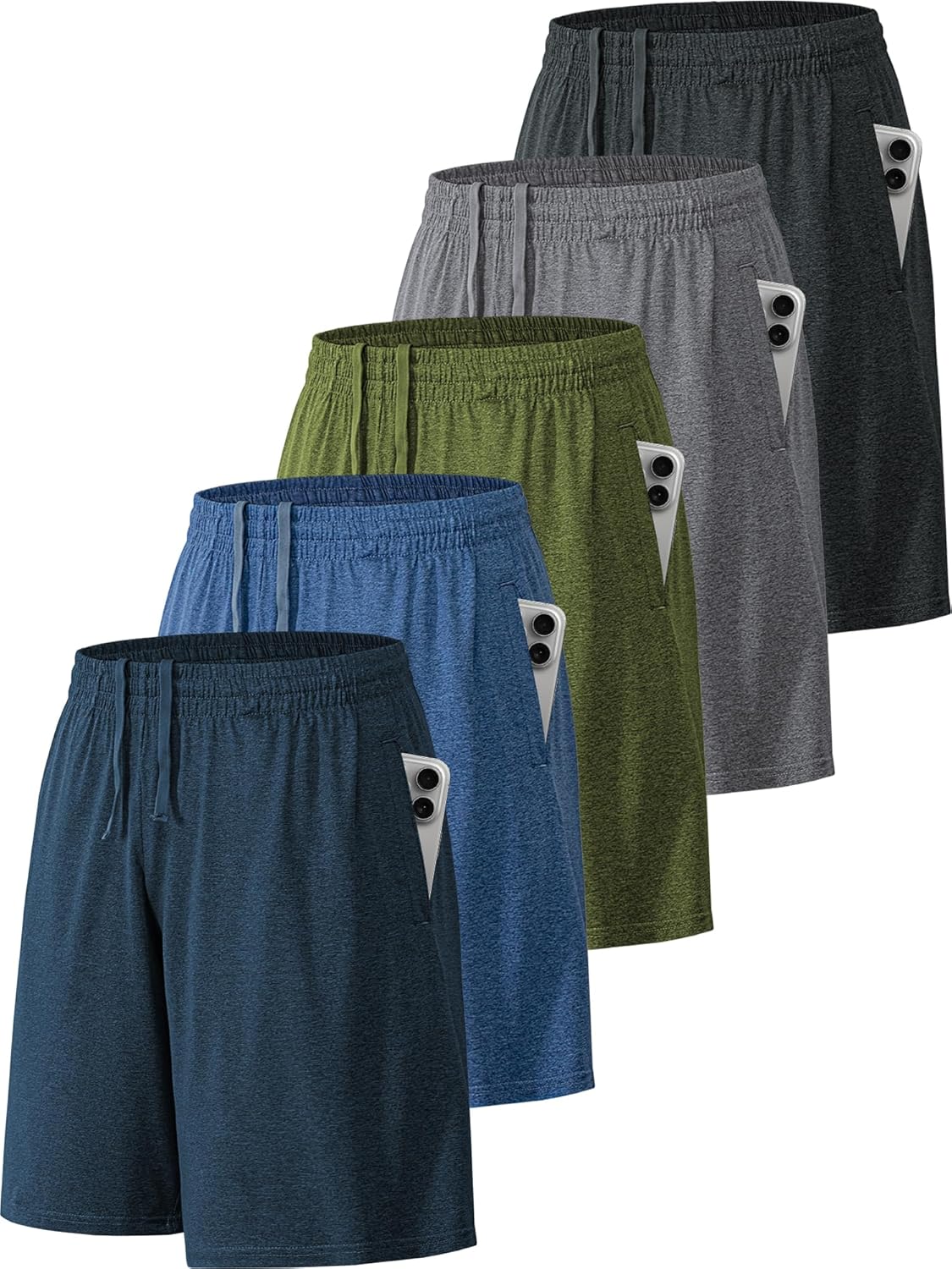 BVNSOZ Men's Athletic Shorts with Pockets for Quick Drying