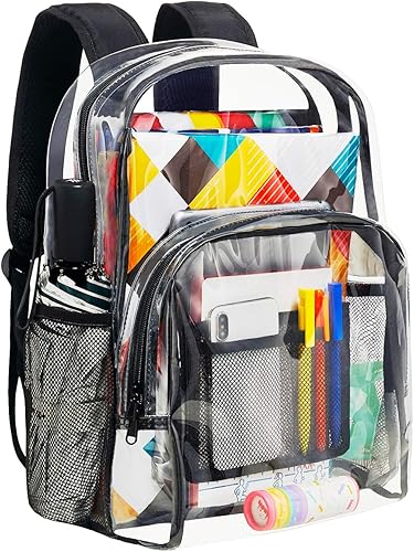 Vorspack Clear Backpack Heavy Duty PVC Transparent Design