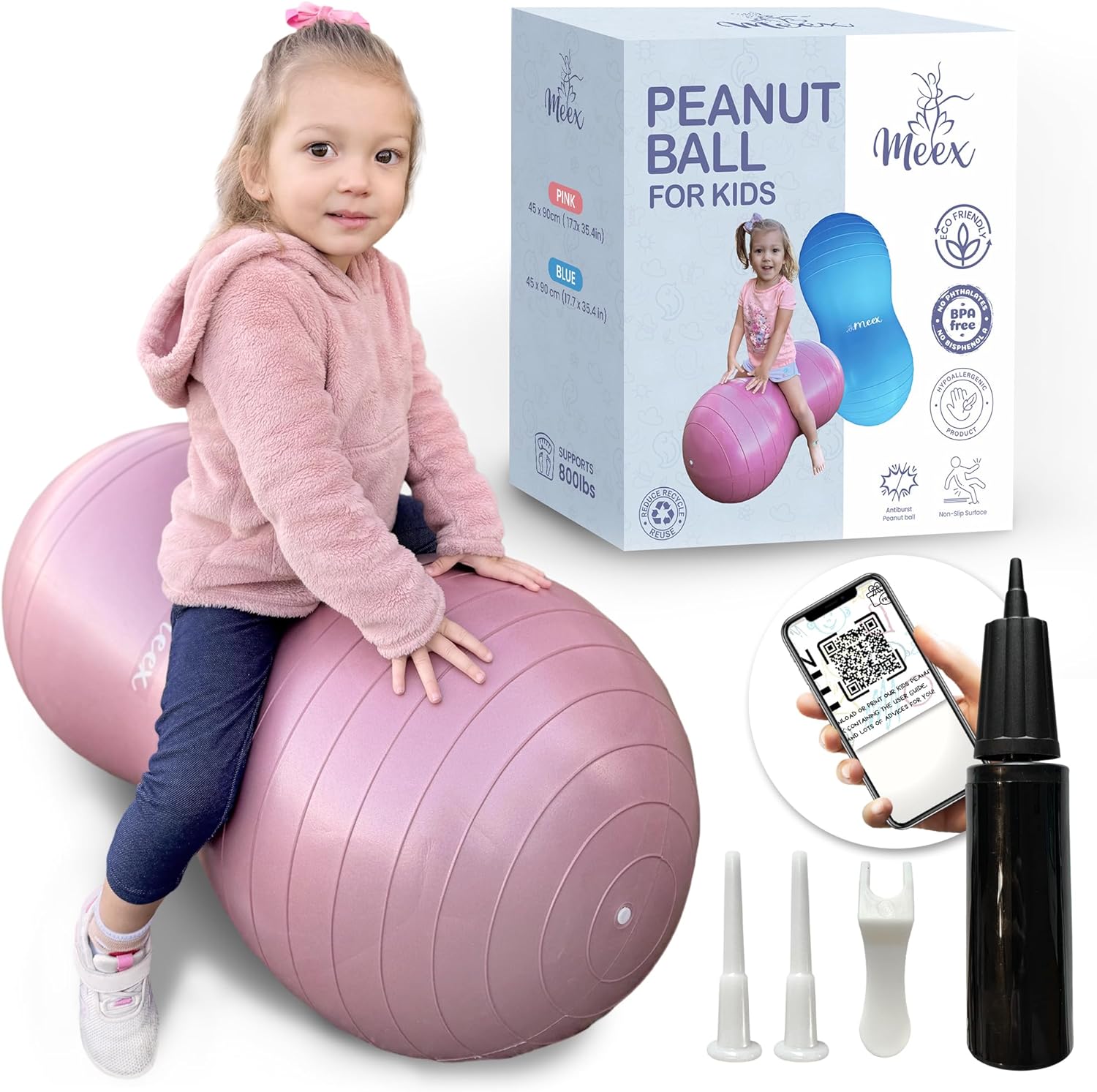 Meex Kids Sensory Peanut Ball - Boost Balance & Motor Skills