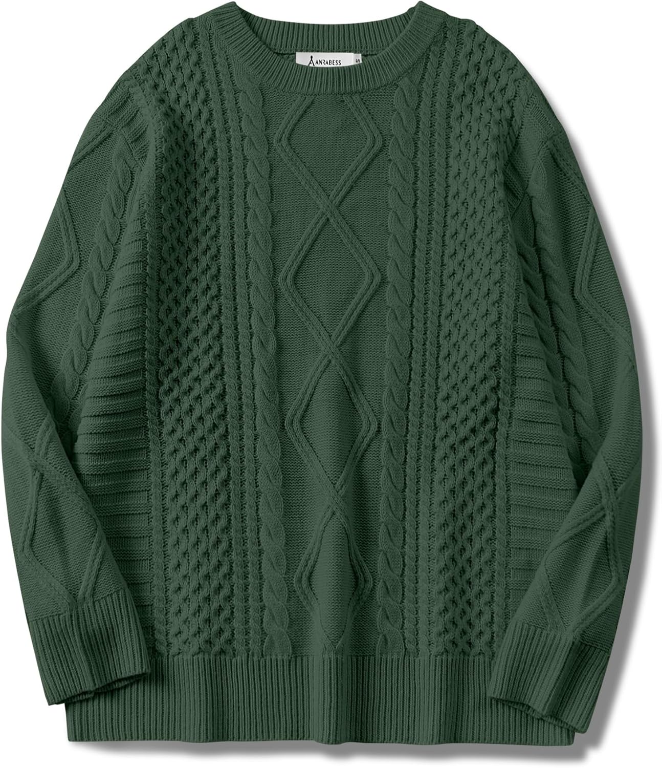 Oversized Cable Knit Pullover Sweater for Women - Casual Style