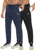 G Gradual Men's Tapered Track Pants with Zipper Pockets