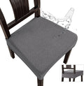 Genina Waterproof Seat Covers for Dining Room Chairs - 6 Pack Grey