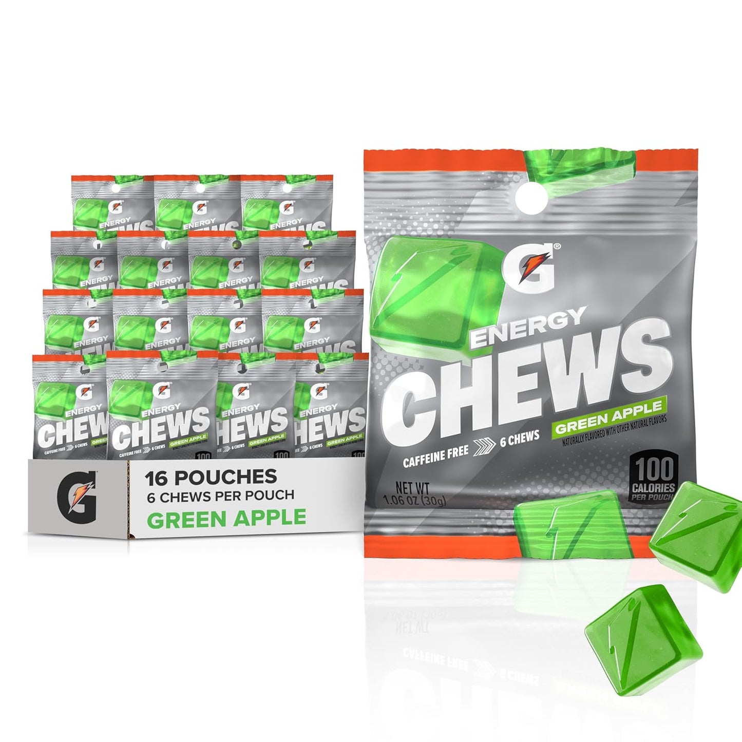 Gatorade Energy Chews Green Apple Flavor for Athletes Fuel