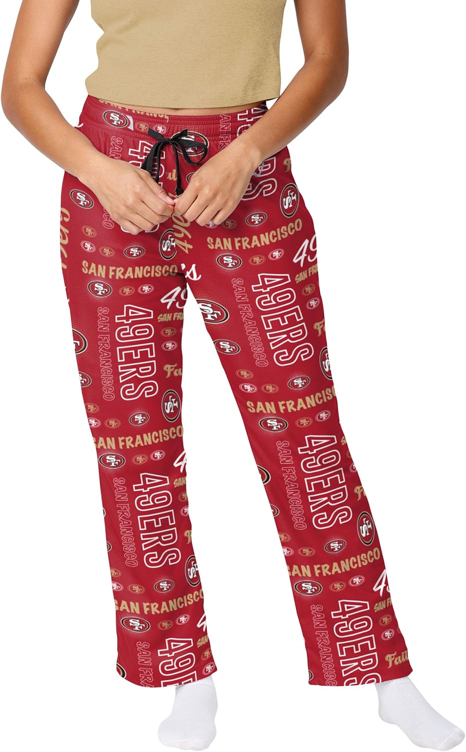 FOCO Women's NFL Team Logo Mini Print Lounge Pants for Comfort