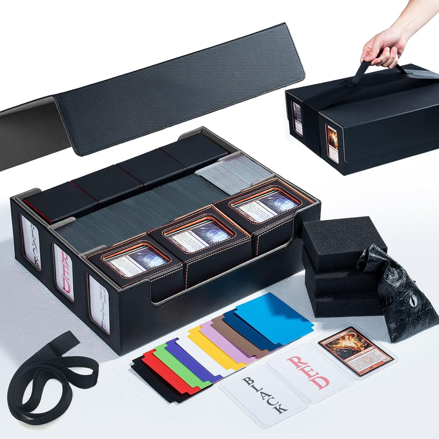 Extra Large Card Storage Box for 3600+ Cards and Accessories