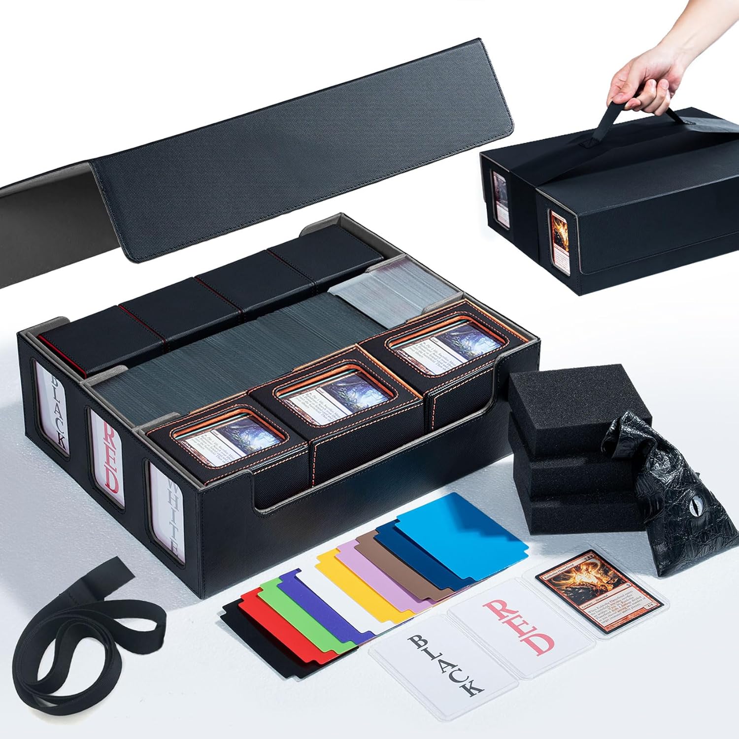 Extra Large Card Storage Box for 3600+ Cards and Accessories